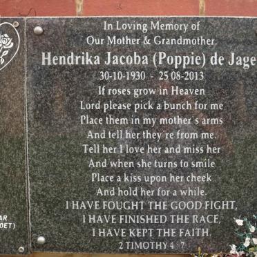 JAGER Hendrika Jacoba, de 1930-2013
