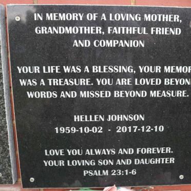 JOHNSON Hellen 1959-2017