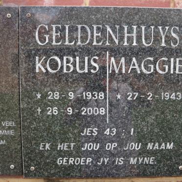 GELDENHUYS Kobus 1938-2008 &amp; Maggie 1943-