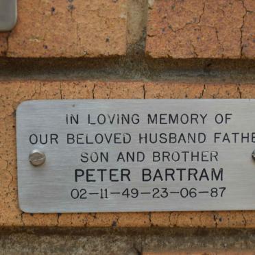 BARTRAM Peter 1949-1987