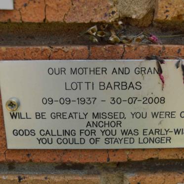 BARBAS Lotti 1937-2008