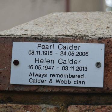 CALDER Pearl 1915-2006 :: CALDER Helen 1947-2013
