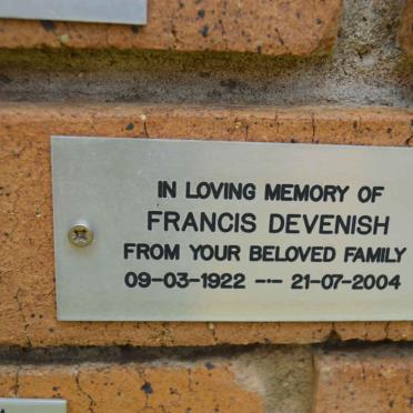 DEVENISH Francis 1922-2004