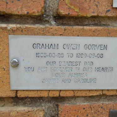 GORVEN Graham Owen 1953-1990