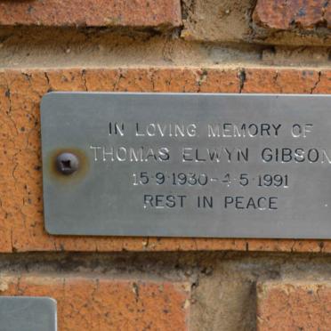 GIBSON Thomas Elwyn 1930-1991