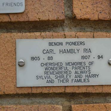 HAMBLY Carl 1905-1988 &amp; Ria 1907-1994