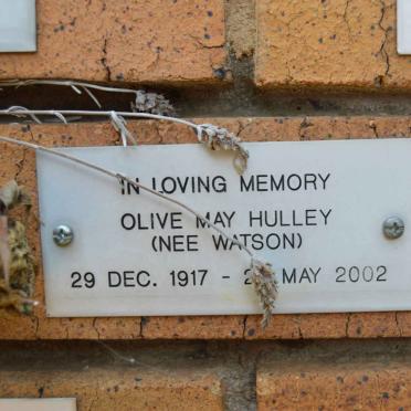 HULLEY Olive May nee WATSON 1917-2002