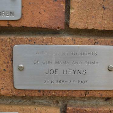 HEYNS Joey 1918-1987