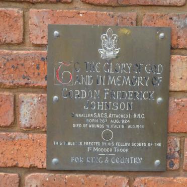 JOHNSON Gordon Frederick 1924-1944