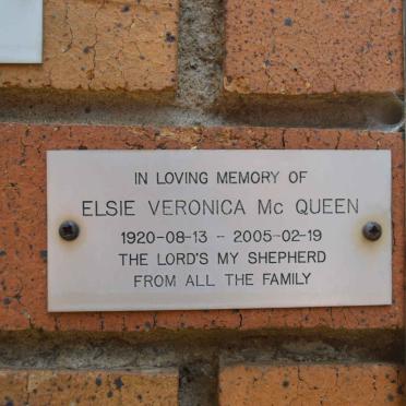 McQUEEN Elsie Veronica 1920-2005