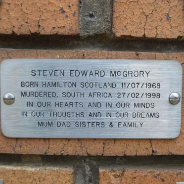 McGRORY Steven Edward 1968-1998