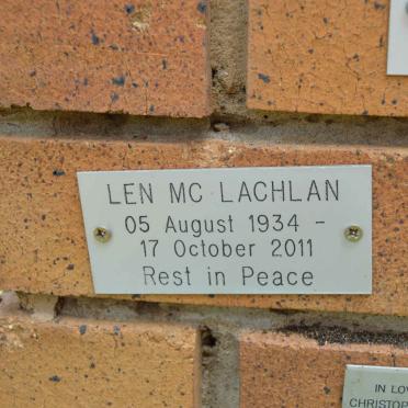 McLACHLAN Len 1934-2011