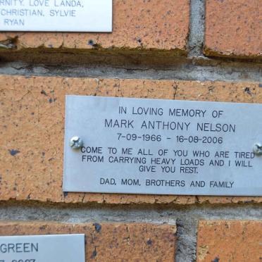 NELSON Mark Anthony 1966-2006