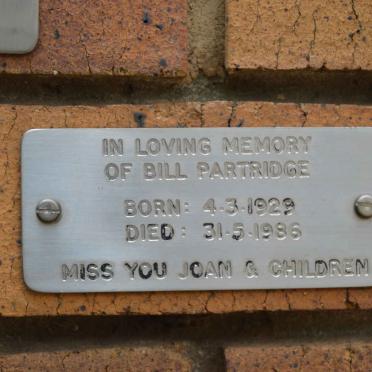PARTRIDGE Bill 1929-1986