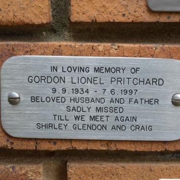 PRITCHARD Gordon Lionel 1934-1997