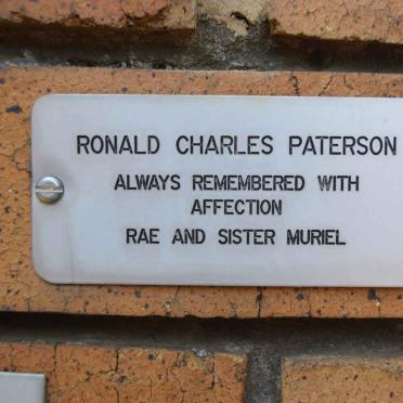 PATERSON Ronald Charles