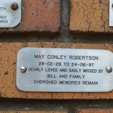 ROBERTSON May Conley 1926-1997