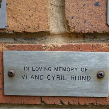 RHIND Cyril &amp; Vi