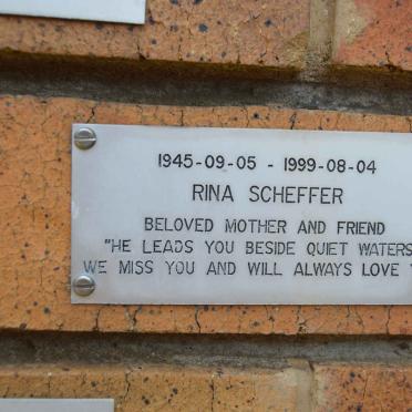 SCHEFFER Rina 1945-1999