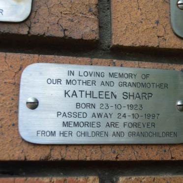 SHARP Kathleen 1923-1997