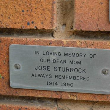 STURROCK Jose 1914-1990