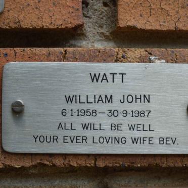 WATT William John 1958-1987