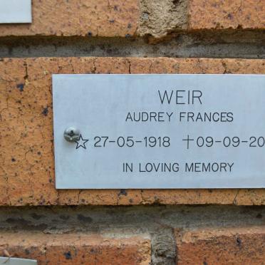 WEIR Audrey Frances 1918-2006