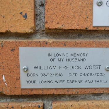 WOEST William Fredick 1918-2005