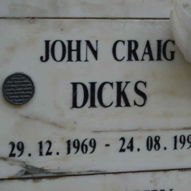 DICKS John Craig 1969-1997
