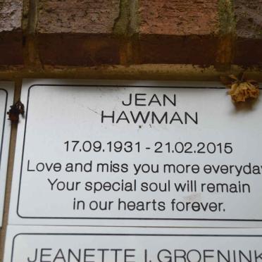 HAWMAN Jean 1931-2015