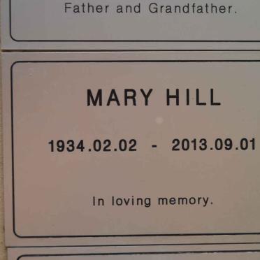 HILL Mary 1934-2013