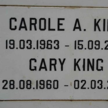 KING Gary 1960-2001 &amp; Carole A. 1963-2001