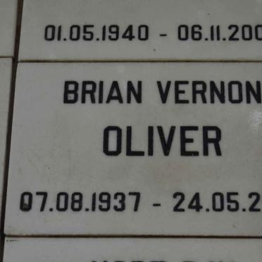 OLIVER Brian Vernon 1937-2009