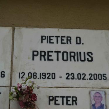 PRETORIUS Pieter D. 1920-2005