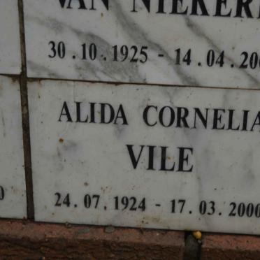 VILE Alida Cornelia 1924-2000