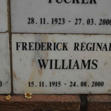 WILLIAMS Frederick Reginald 1915-2000