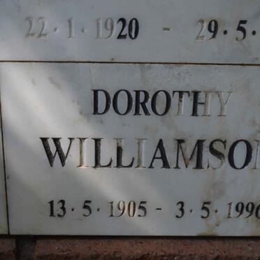 WILLIAMSON Dorothy 1905-1996