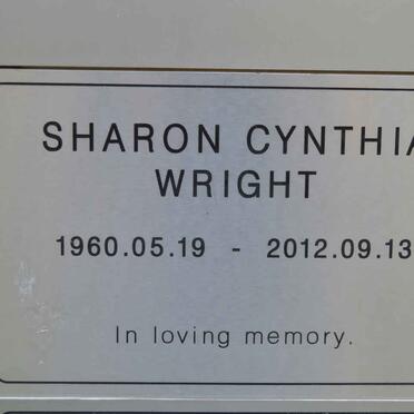 WRIGHT Sharon Cynthia 1960-2012