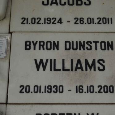 WILLIAMS Byron Dunston 1930-2007