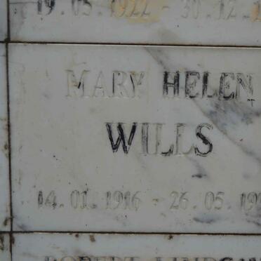 WILLS Mary Helen 1916-1998