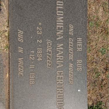 ? Solomiena Maria Gertruida nee COETZEE 1894-1918