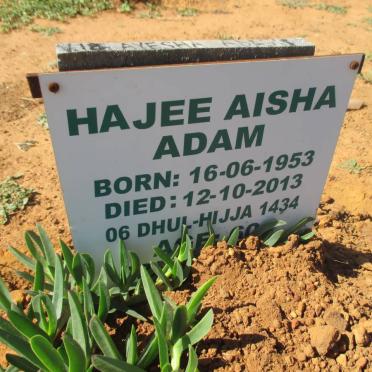 ADAM Hajee Aisha 1953-2013