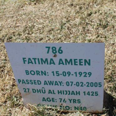 AMEEN Fatima 1929-2005