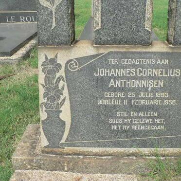ANTHONNISEN Johannes Cornelius 1893-1956