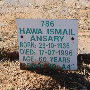 ANSARY Hawa Ismail 1936-1996