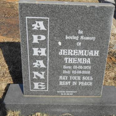APHANE Jeremuah Themba 1976-2006