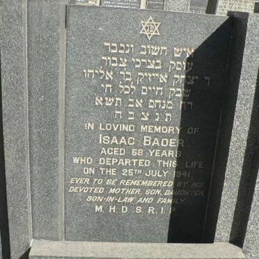 BADER Isaac -1941