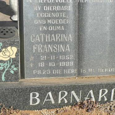 BARNARD Catharina Fransina 1952-1999