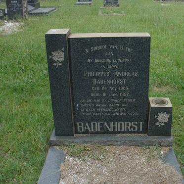 BADENHORST Philippus Andreas 1925-1952