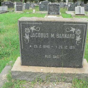 BARNARD Jacobus M. 1946-1971
